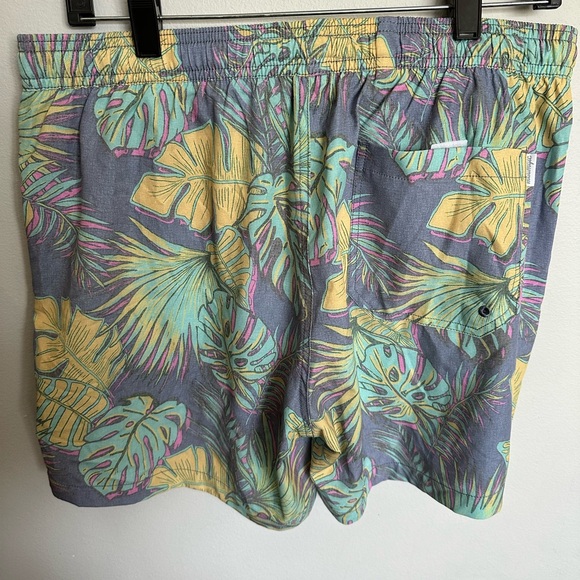 maamgic Mens 80s 90s Vintage 4 Way Stretch Swim Trunks with Mesh Lining Large - Picture 2 of 5